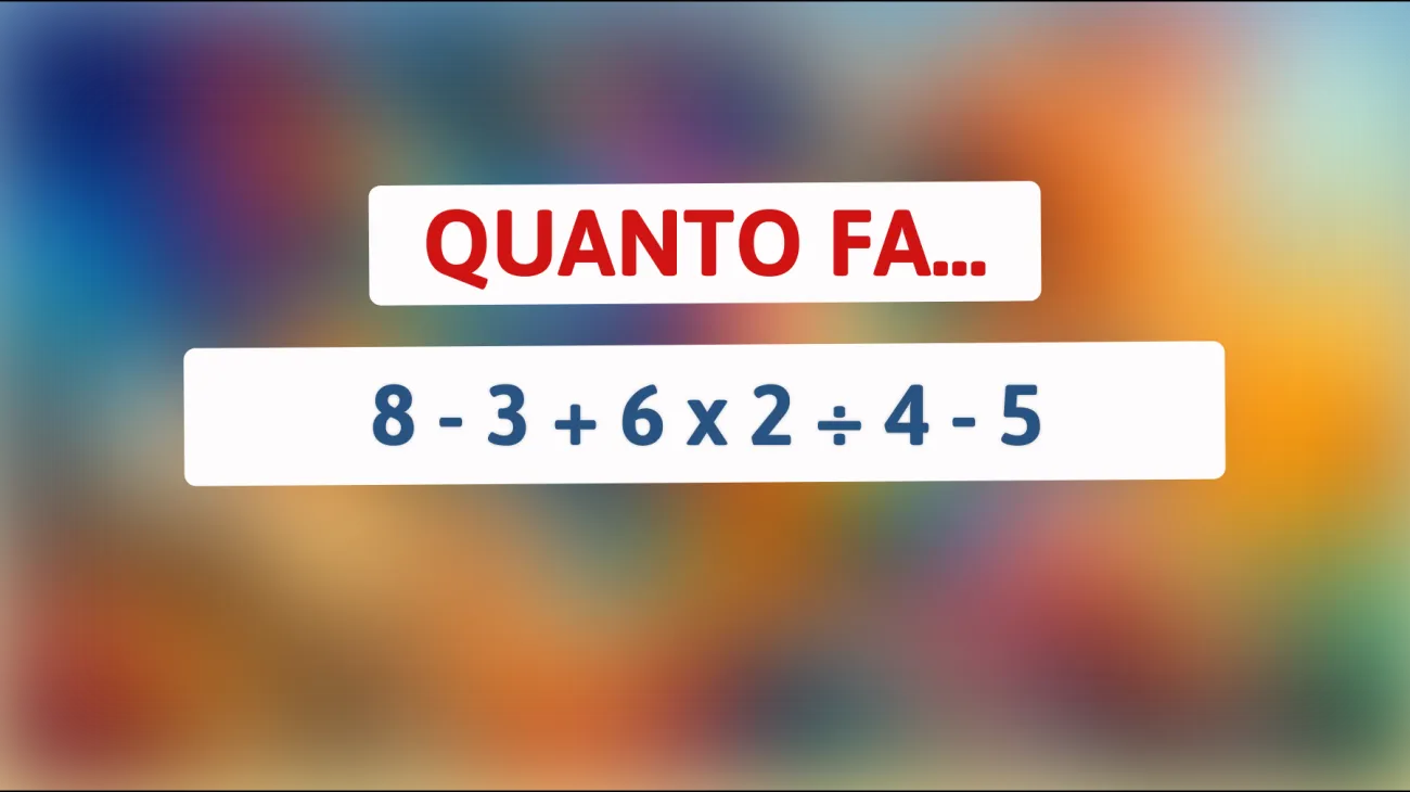 \"Solo il 1% riesce a risolvere questo enigma matematico: sei abbastanza geniale da farlo?\""