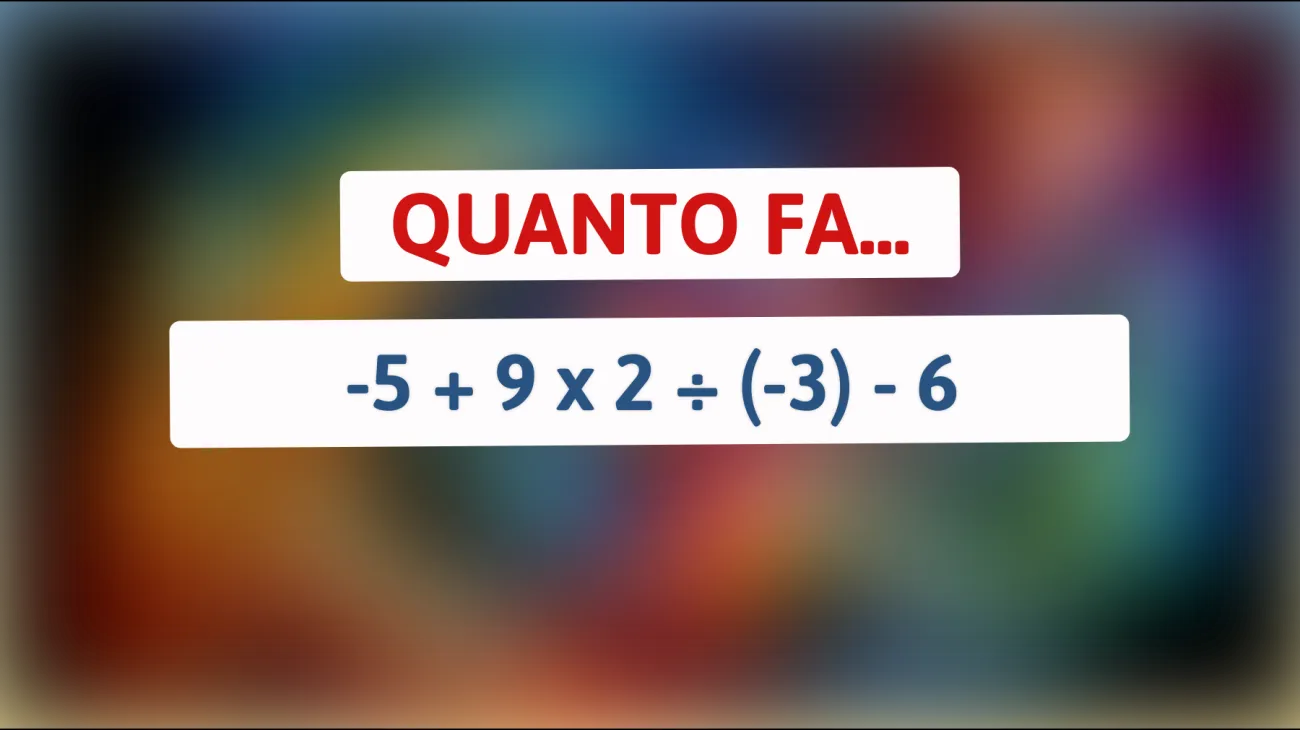 Scopri se sei un vero genio risolvendo questo rompicapo matematico: solo il 3% riesce a farlo! Sei tra loro?"