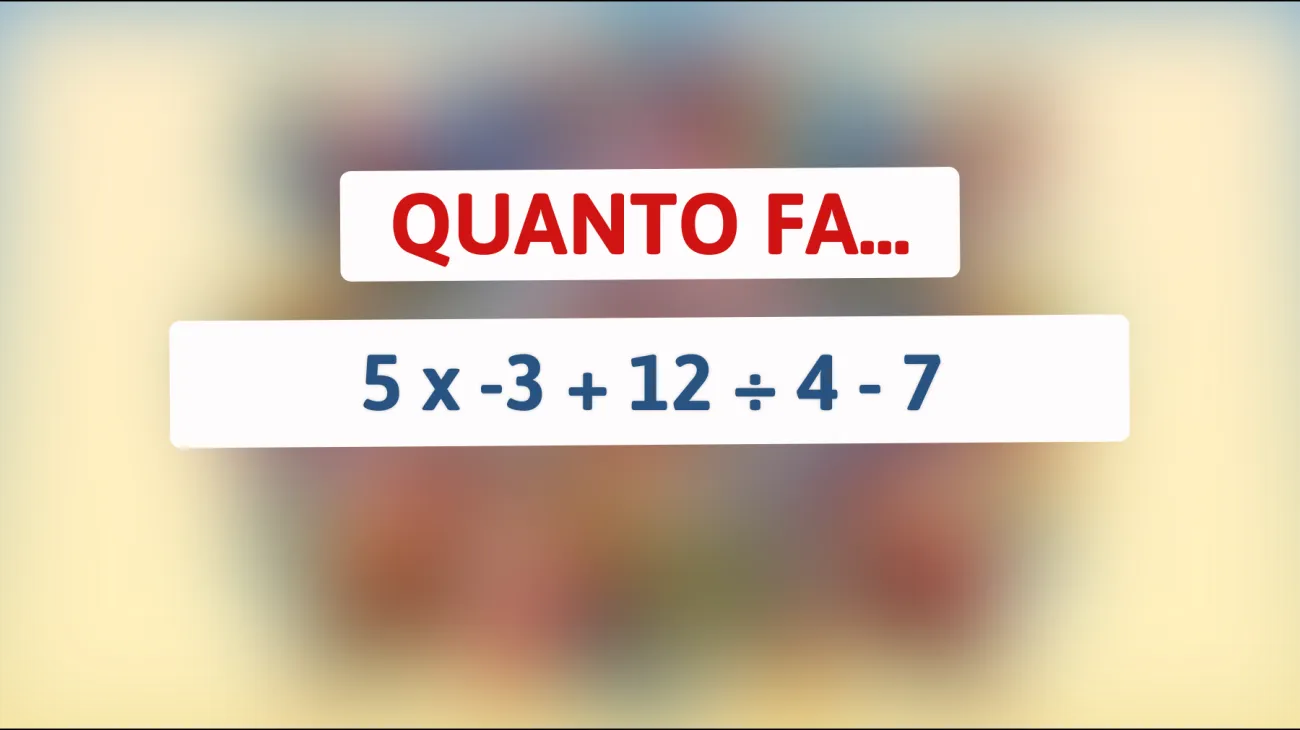 Sfida il tuo QI: Risolvi questo semplice indovinello matematico che solo il 1% delle persone riesce a risolvere al primo colpo!"