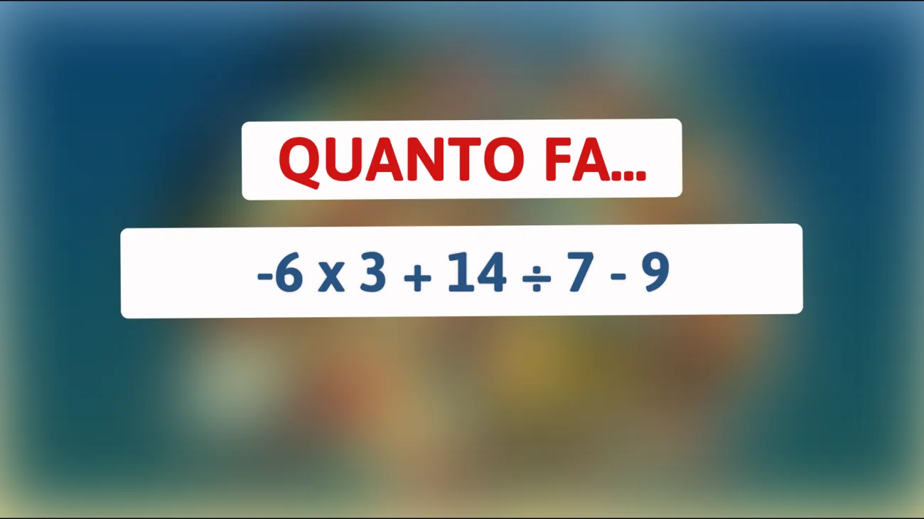 Sfida la tua intelligenza e risolvi questo enigma matematico che svela se sei davvero un genio! Scopri la risposta che solo i più brillanti conoscono!"