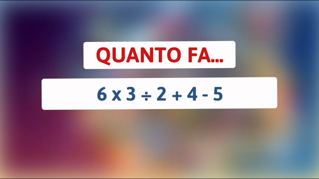 Solo il 5% delle persone riesce a risolvere questo enigma matematico! Sei abbastanza geniale da scoprire la verità?"