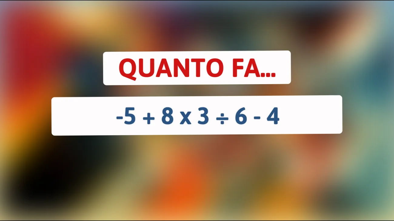 Vuoi sfidare il tuo cervello? Risolvi questo enigma matematico che solo il 1% delle persone riesce a capire!"
