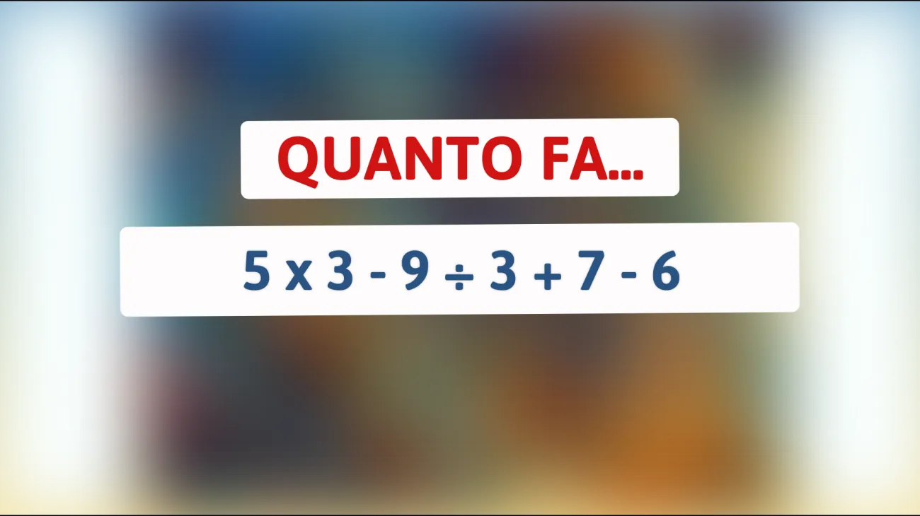 \"Sei abbastanza intelligente per risolvere questo semplice calcolo che solo i migliori riescono ad affrontare?\""
