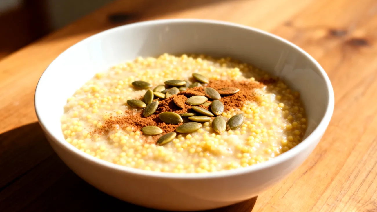 Porridge di miglio con semi di zucca e cannella"