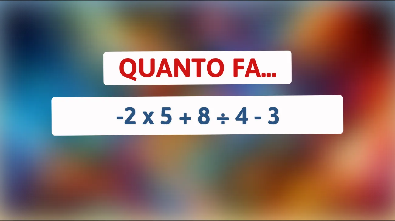 Scopri se sei un vero genio risolvendo questo indovinello matematico: la risposta ti sorprenderà! Sei all'altezza della sfida?"